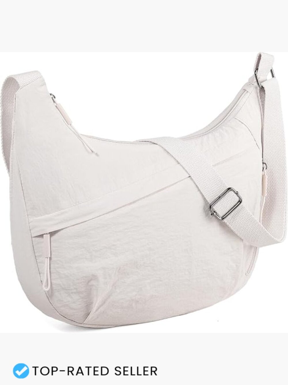 Nylon Crescent Crossbody Bag Hobo Shoulder Tote Casual Travel Purse